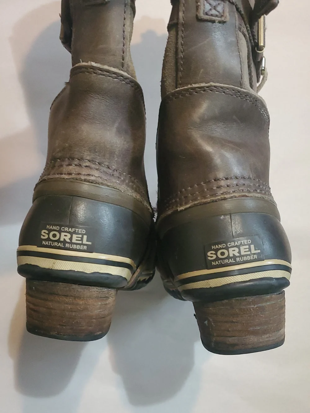 Sorel Conquest Carly Tall Waterproof Leather Lace-Up Winter Boots Size 8 Brown
